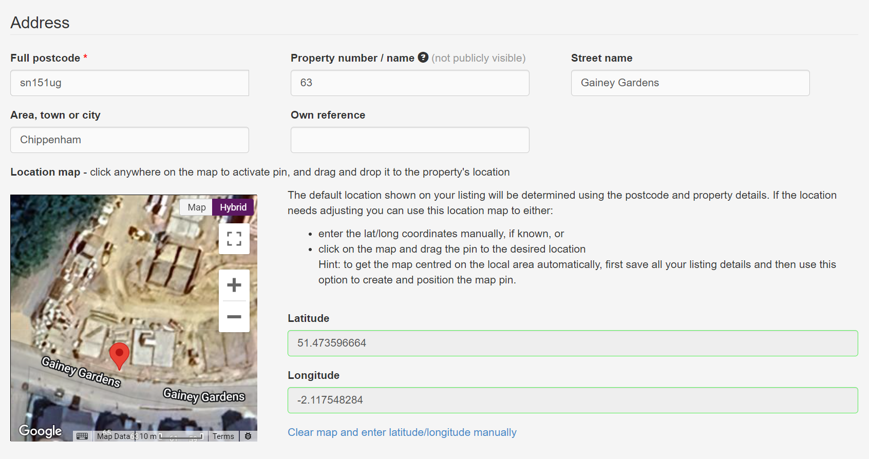 Add listing - Address section NH Sales.png